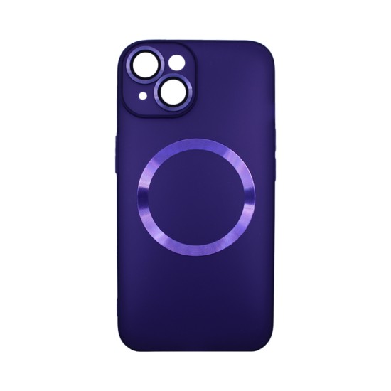 Magnetic Case with Camera Lens for Apple iPhone 14 Purple Magnetic Case with Camera Lens for Apple iPhone 14 Purple